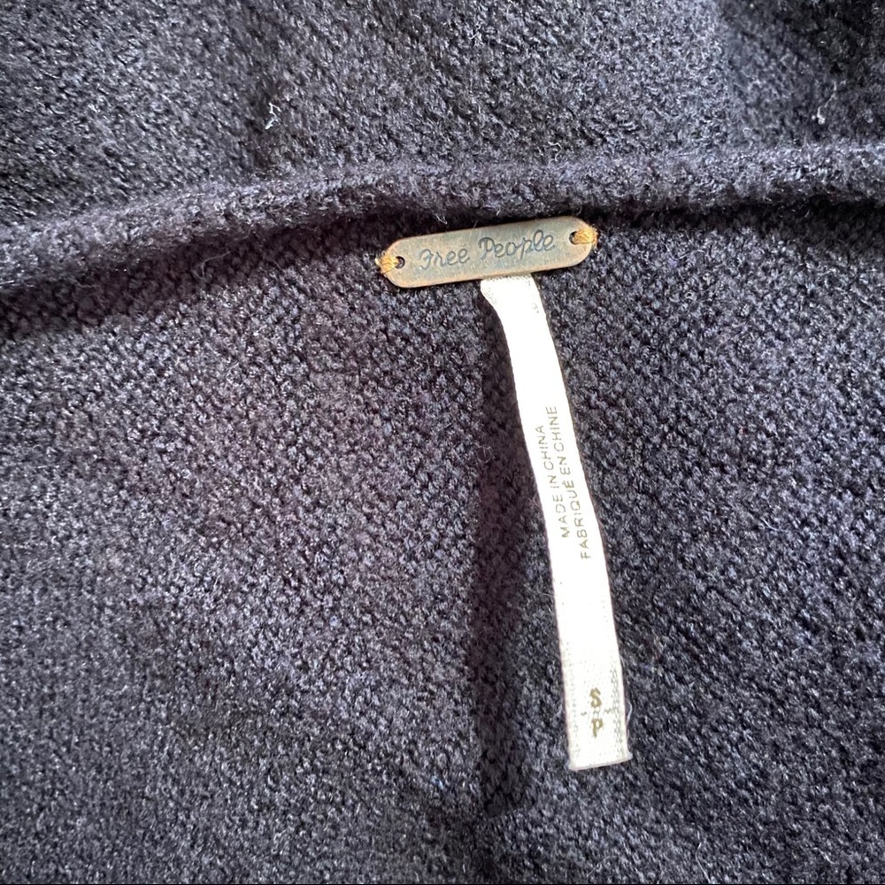 NWT Free People Black Wool Love & Harmony Sweater - Picture 5 of 6